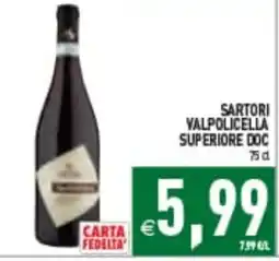 Supermercati Agorà Sartori Valpolicella Superiore DOC offerta