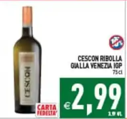 Supermercati Agorà Cescon ribolla gialla venezia igp offerta