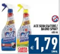 Supermercati Agorà Ace sgrossatore / bagno spray offerta