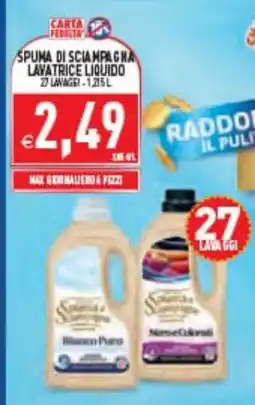 Supermercati Agorà Spuma di sciampagna lavatrice liquido Max Germaulero & Pezzi offerta