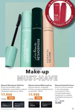 Yves Rocher Mascara Intense Métamorphose Yves Rocher offerta