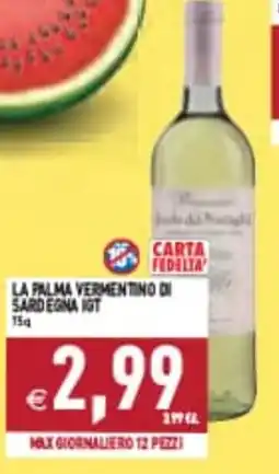 Supermercati Agorà La Palma Vermentino di Sardegna IGT offerta