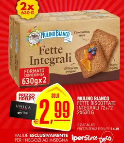 Deco Iperstore Mulino Bianco Fette Integrali offerta