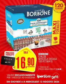 Deco Iperstore Caffè Borbone cialde miscela decisa offerta