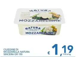Supermercati B2 Ciliegine di mozzarella natura sincera offerta