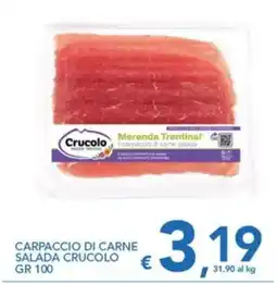 Supermercati B2 Carpaccio di carne salada Crucolo offerta