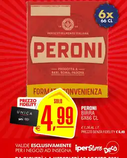 Deco Iperstore Peroni birra offerta