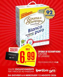 Deco Iperstore Spuma di sciampagna lavatrice bianco puro offerta