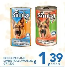 Supermercati B2 Bocconi cane Simba pollo/manzo offerta