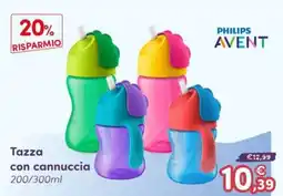 B di Bimbi Tazza con cannuccia Philips Avent offerta