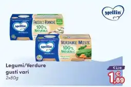 B di Bimbi Legumi/Verdure Mellin offerta