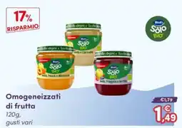B di Bimbi Omogeneizzati di frutta Hero Solo Bio offerta