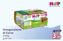 B di Bimbi Omogeneizzati di Carne Hipp Biologico offerta