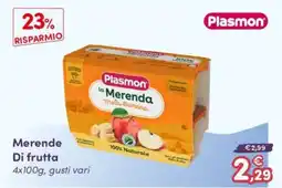 B di Bimbi Plasmon la Merenda Mele Banana offerta