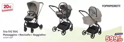 B di Bimbi Trio TIC TOC Passeggino + Navicella + Seggiolino Foppapedretti offerta