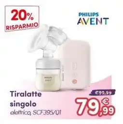 B di Bimbi Tiralatte singolo elettrico Philips Avent offerta