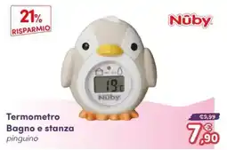 B di Bimbi Termometro Bagno e stanza pinguino Nûby offerta