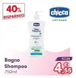 B di Bimbi Chicco Baby Moments Bagno Shampoo offerta