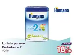 B di Bimbi Humana Latte in polvere Probalance 2 offerta