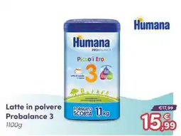 B di Bimbi Humana Latte in polvere Probalance 3 offerta