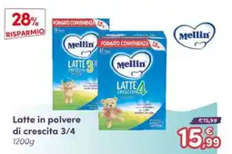 B di Bimbi Latte in polvere di crescita Mellin offerta