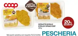 Superconti Cotolette di pollo o pollo e spinaci Coop offerta