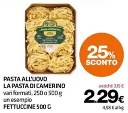 Superconti Pasta all'uovo La pasta di Camerino offerta