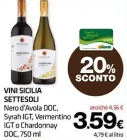 Superconti Vini Sicilia Settesoli offerta