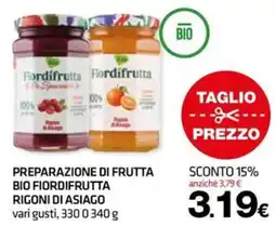 Superconti Preparazione di frutta bio fiordifrutta rigoni di asiago offerta