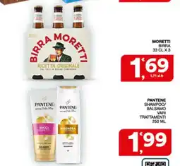 Sisa Moretti birra offerta
