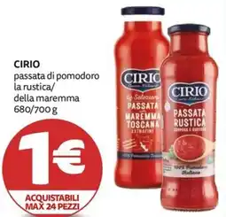 PRO7 Supermercati Passata di pomodoro Cirio offerta