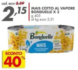 Italmark Mais cotto al vapore Bonduelle offerta