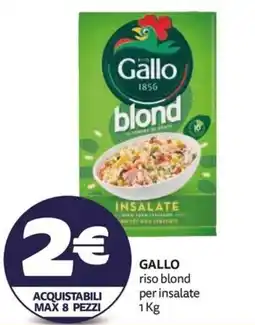 PRO7 Supermercati Gallo riso blond per insalate offerta