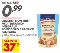 Italmark Crostini non fritti mediterraneo integrali pomodoro e basilico panealba offerta