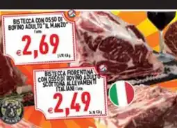 Pim Supermercati Bistecca fiorentina con osso di bovino adulto scottona allevamenti italiani offerta