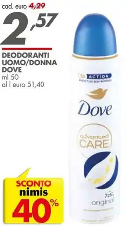 Italmark Deodoranti uomo/donna Dove offerta