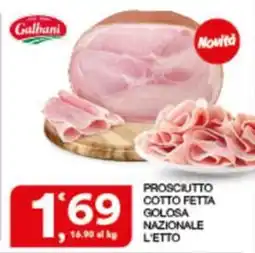 Sisa Prosciutto cotto fetta golosa nazionale l'etto offerta