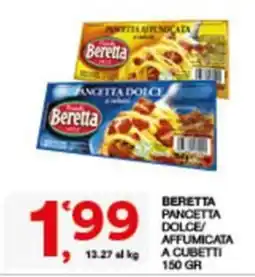 Sisa Beretta pancetta dolce/affumicata a cubetti offerta
