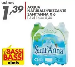 Italmark Acqua naturale/frizzante Sant'Anna offerta
