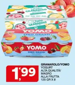 Sisa Granarolo/Yomo yogurt alta qualità magro alla frutta offerta