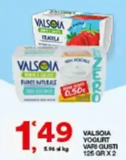 Sisa Valsolia yogurt vari gusti offerta