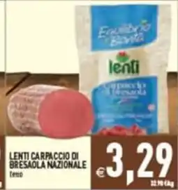 Pim Supermercati Lenti Carpaccio di Bresaola Nazionale offerta