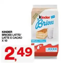 Sisa Kinder Brioss Latte e Cacao offerta