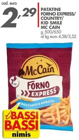 Italmark Patatine Forno Express McCain offerta