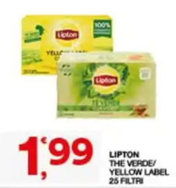 Sisa Lipton The Verde/ Yellow Label offerta