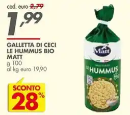 Italmark Galletta di ceci le hummus bio matt offerta