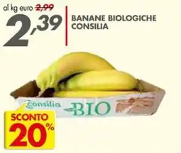 Italmark Banane biologiche Consilia offerta