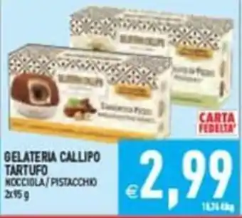 Gelateria Callipo Tartufo Nocciola/Pistacchio
