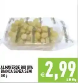 Pim Supermercati Almaverde bio uva bianca senza semi offerta