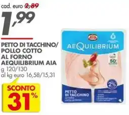 Italmark Petto di tacchino Aequilibrium Aia offerta